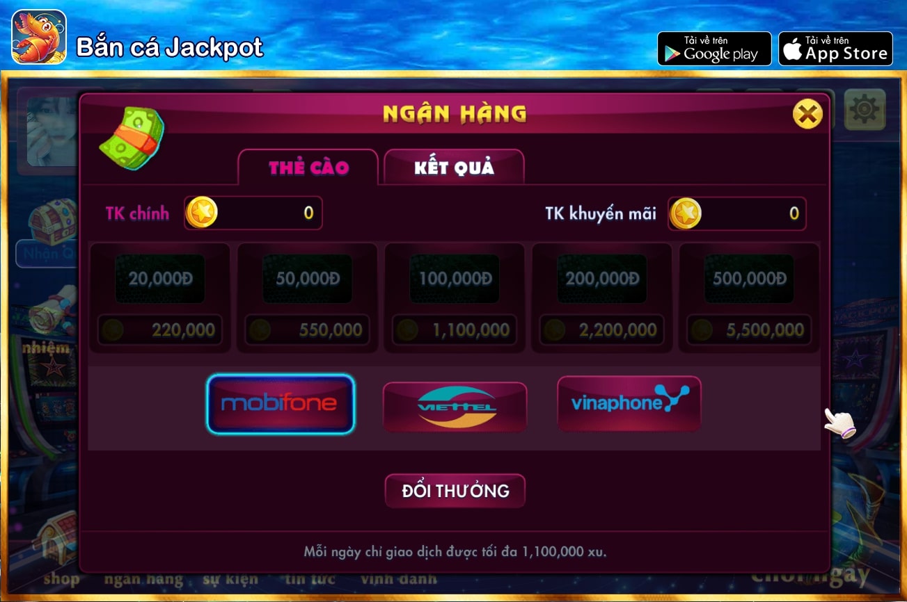 Đổi thưởng trực tiếp trong game