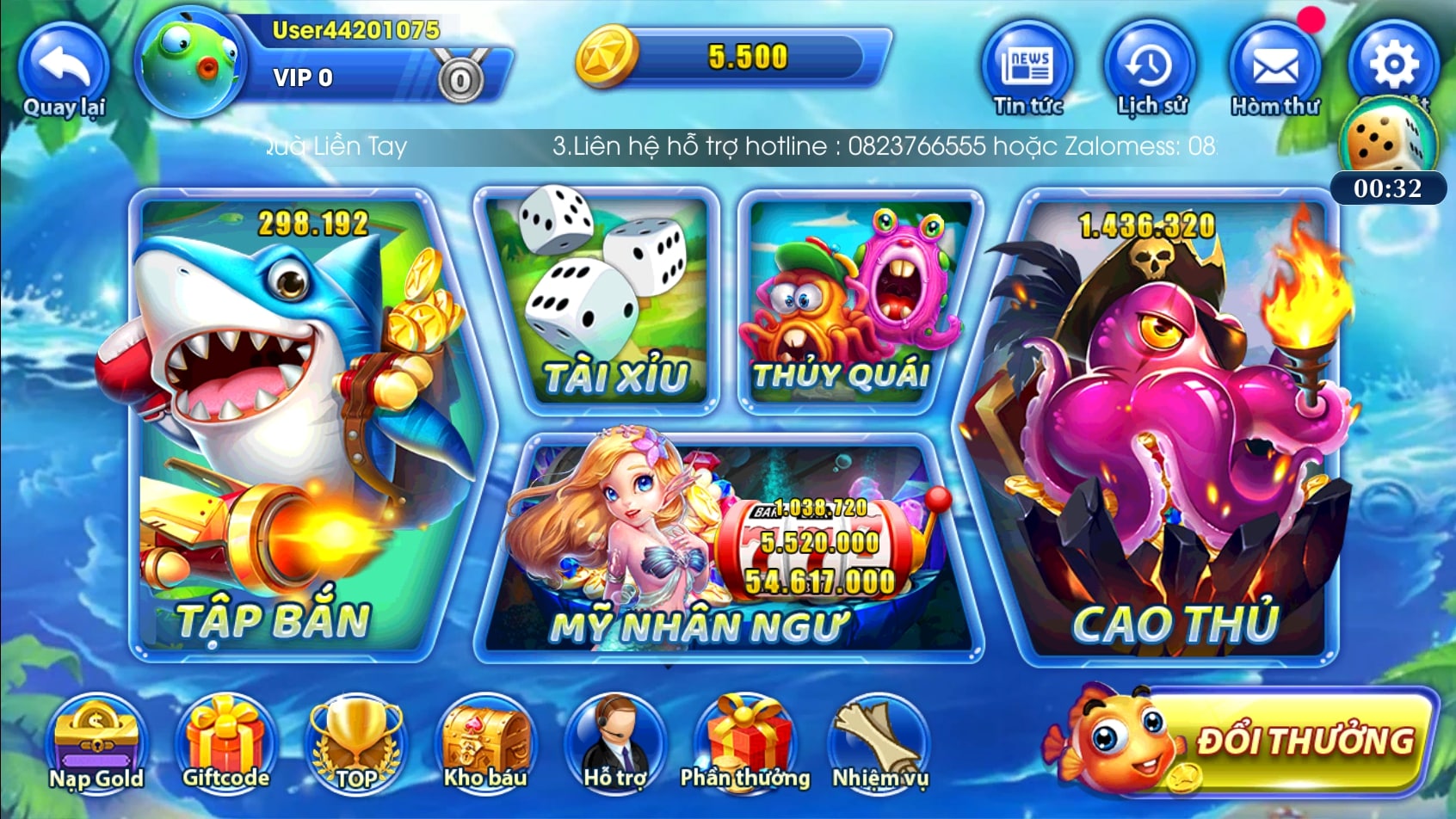 Vua Hải Tặc Sở hữu nhiều các game mini