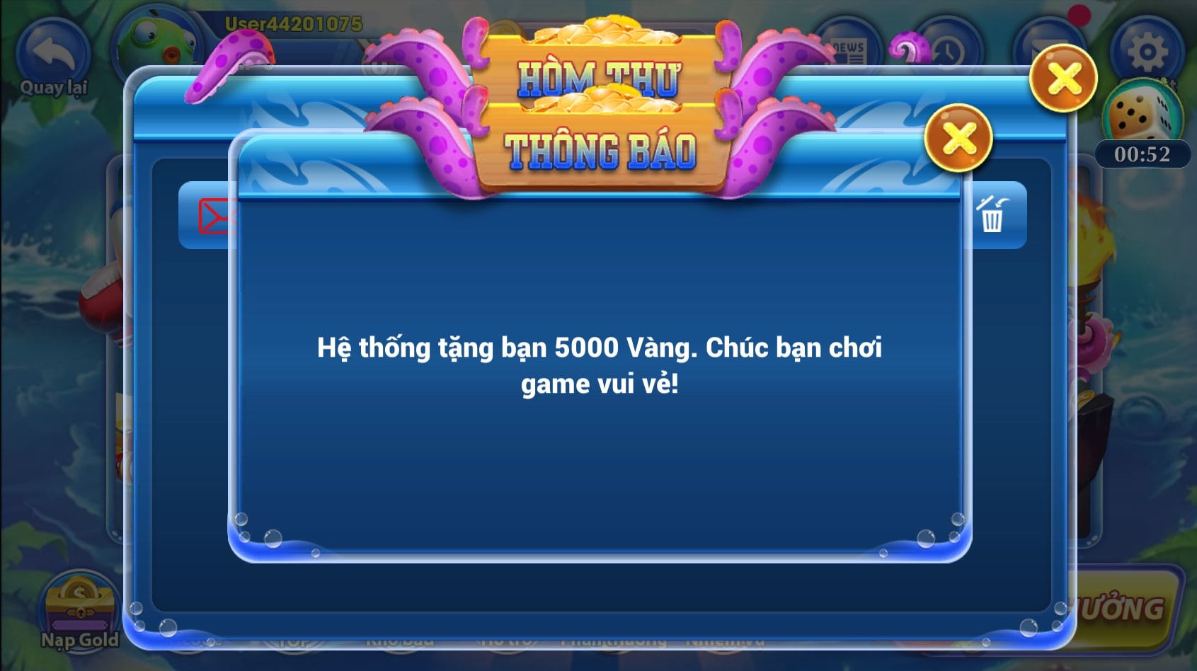 Đăng nhập game bắn cá Vua Hải Tặc ngay để nhận thưởng người chơi mới