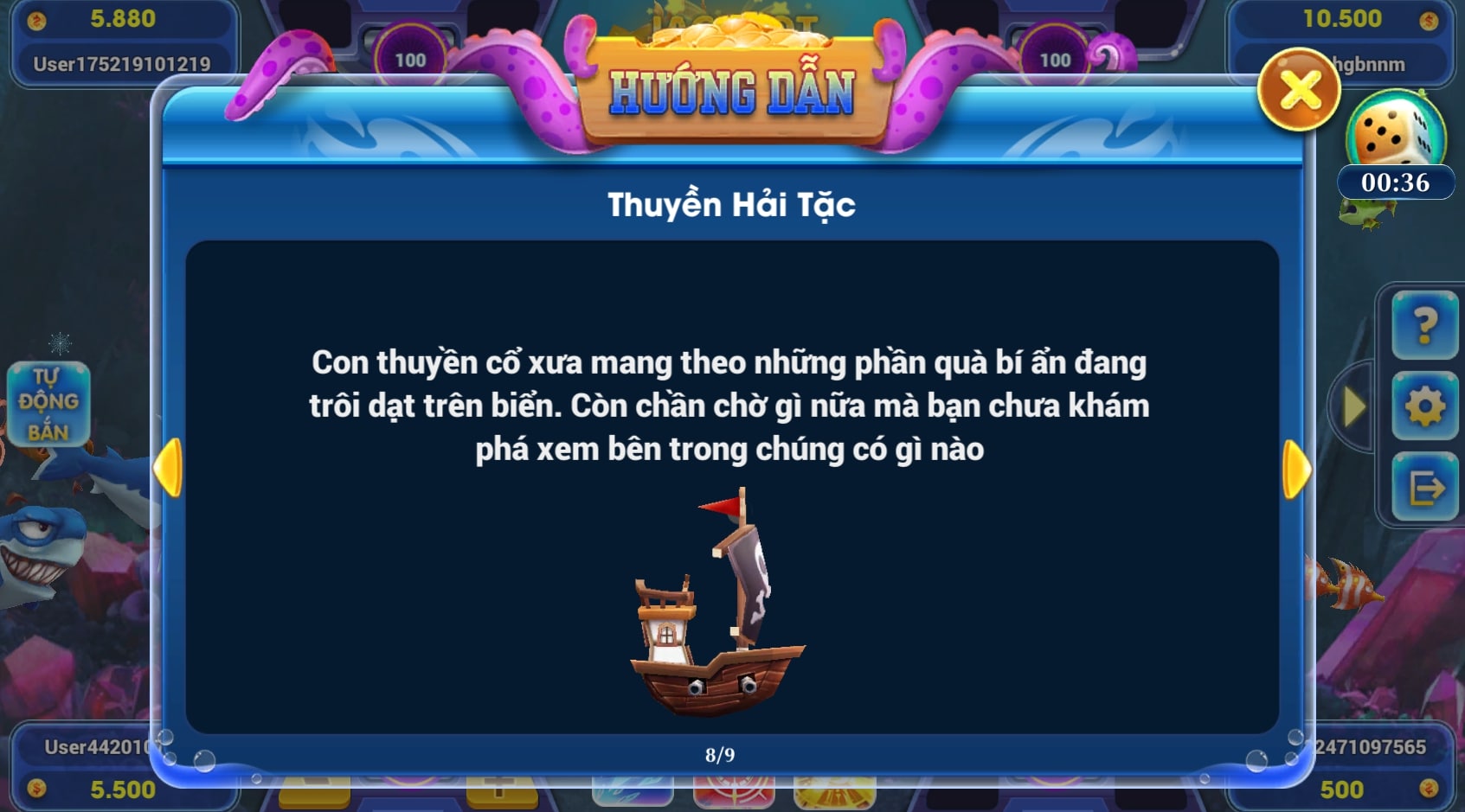 Bắn thuyền khi xuất hiện để có thể nhận những phần quà kì bí