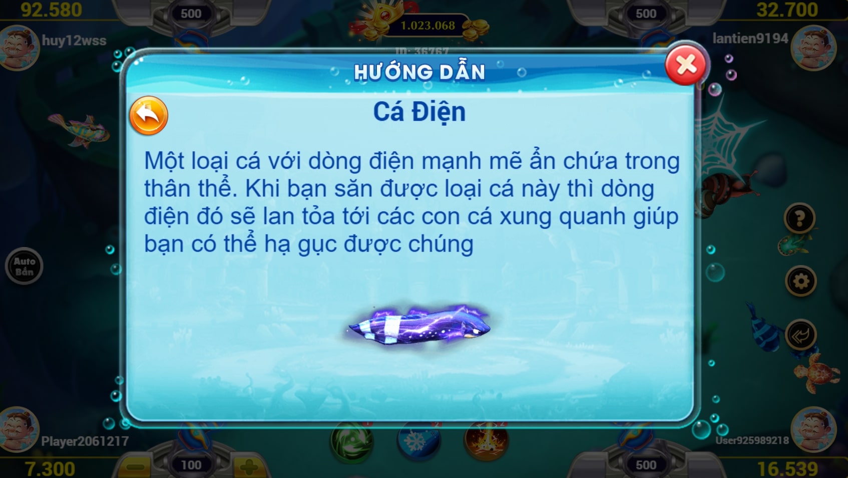 Hướng dẫn bắn cá đặc biệt