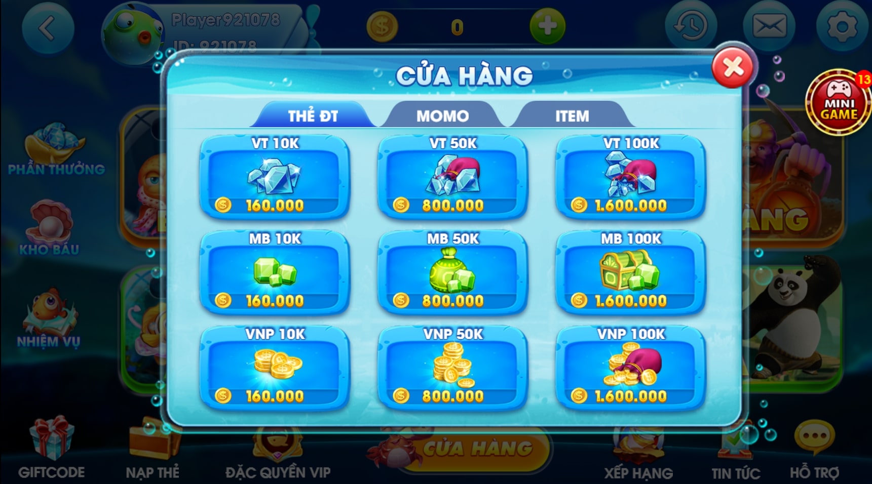 Rút thẻ cào nhanh chóng, tự động trong game bắn cá đổi thưởng Vua Cướp Biển