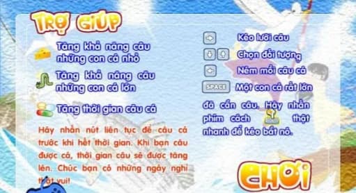 Cách chơi game người đẹp câu cá