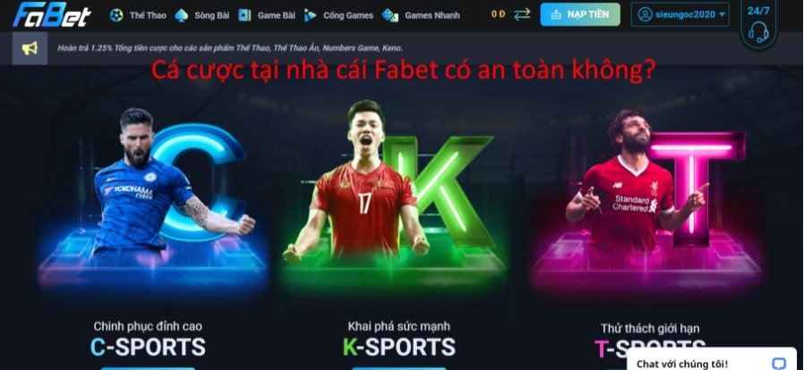 Cá cược tại nhà cái Fabet có an toàn hay không?