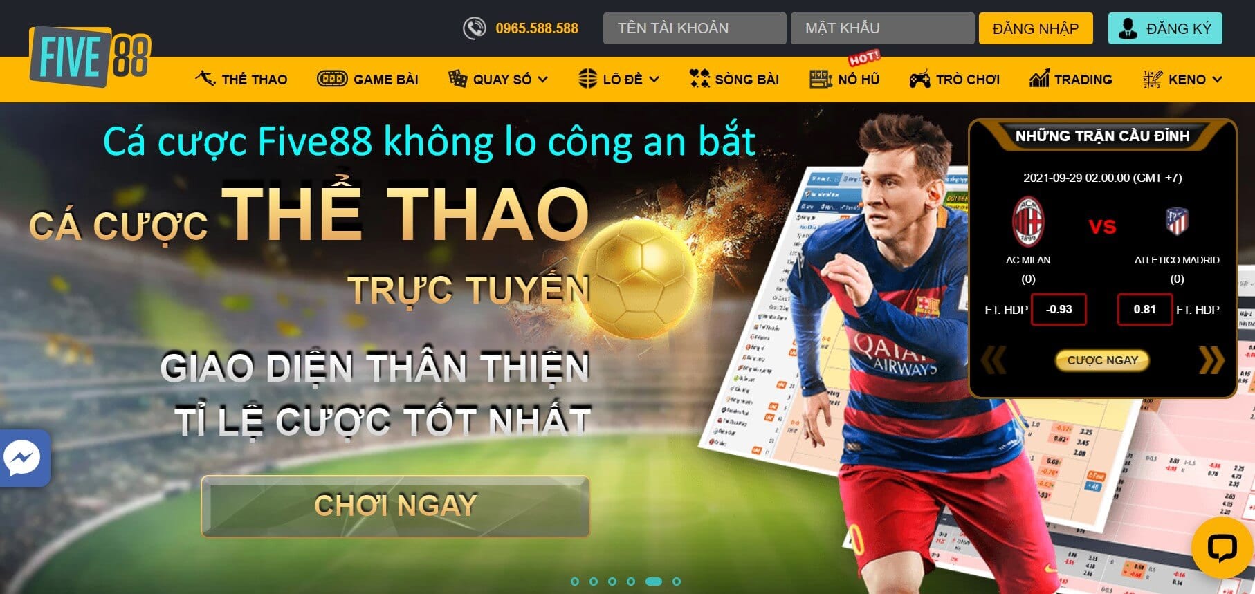 Giải trí tại Five88 cực kỳ an toàn