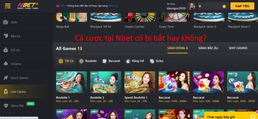 Cá cược tại Nbet có bị bắt hay không?