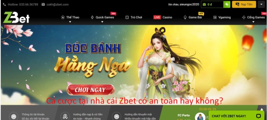 Cá cược tại nhà cái Zbet có an toàn hay không?