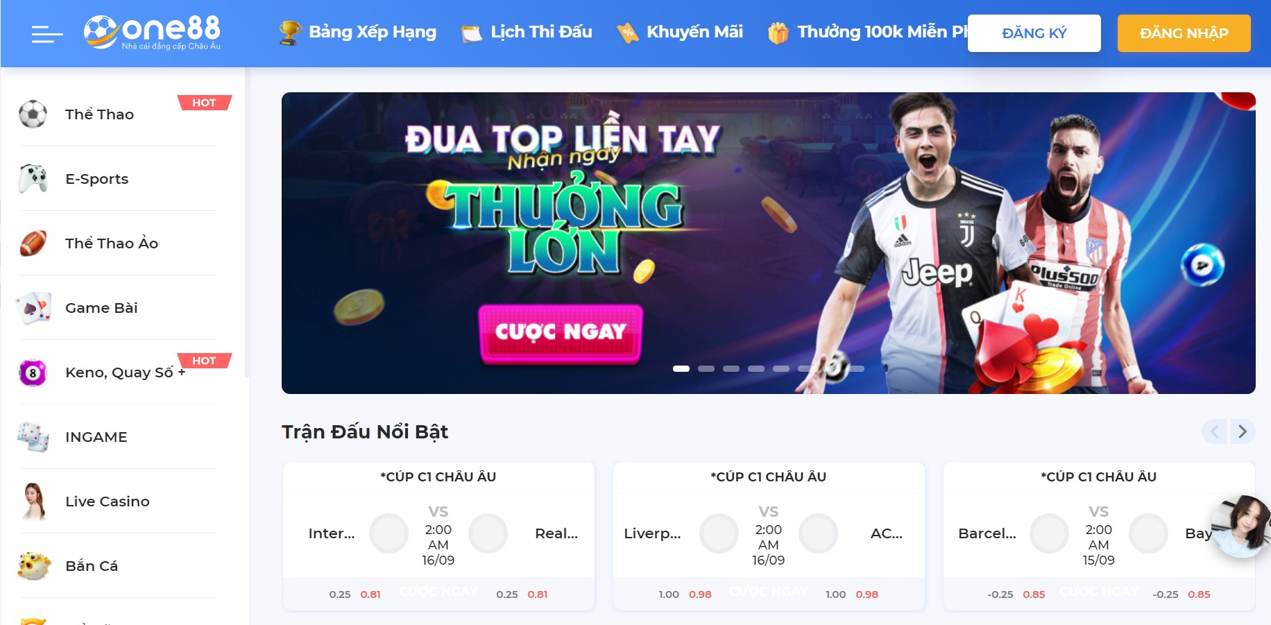 Nhà cái One88 là đơn vị kinh doanh game cá cược trực tuyến uy tín