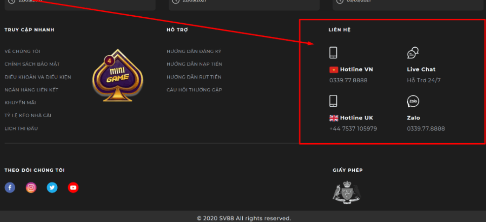 Thông tin liên hệ của nhà cái SV88 rất đa dạng và phong phú
