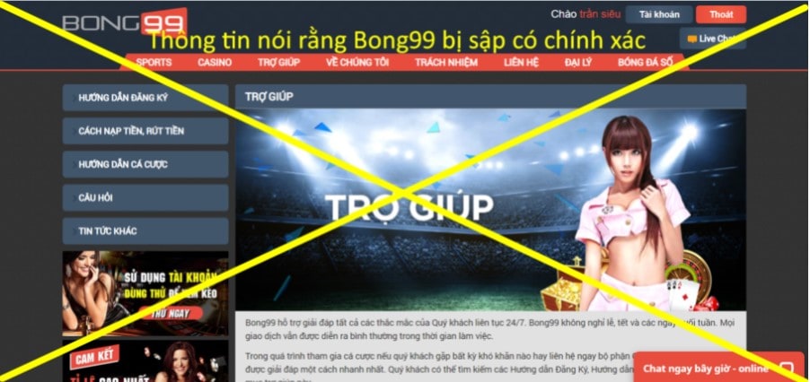 Thông tin nói rằng Bong99 bị sập có chính xác