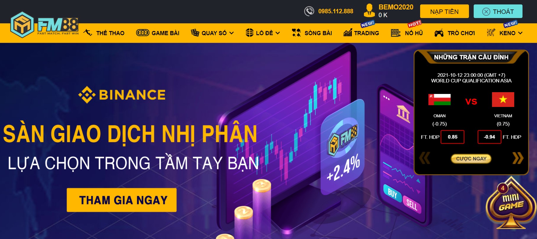 Những thông tin chi tiết về nhà cái FM88