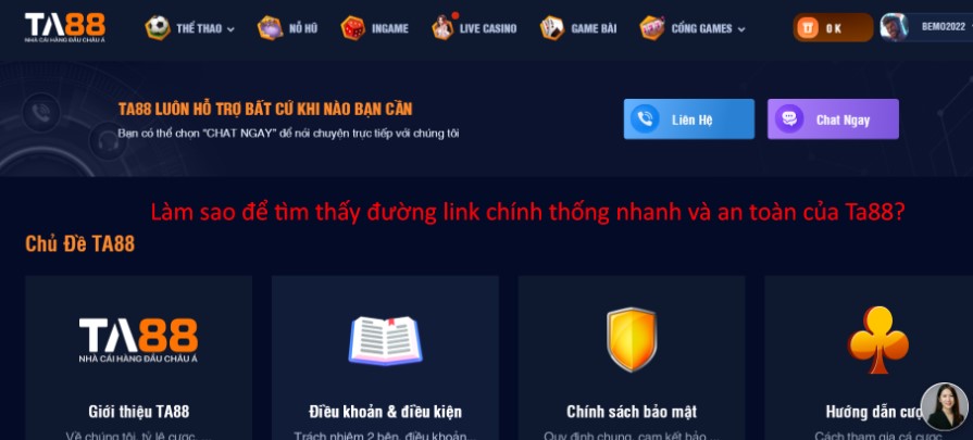 Làm sao để tìm thấy đường link chính thống nhanh và an toàn của Ta88?