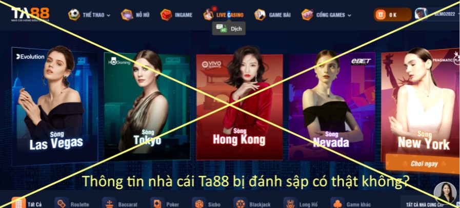 Thông tin nhà cái Ta88 bị đánh sập có thật không?