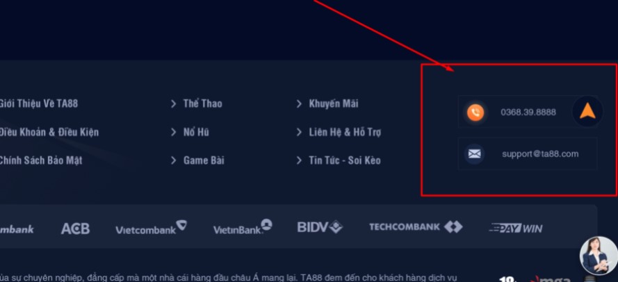 Thông tin liên hệ nhà cái Ta88 rất đa dạng